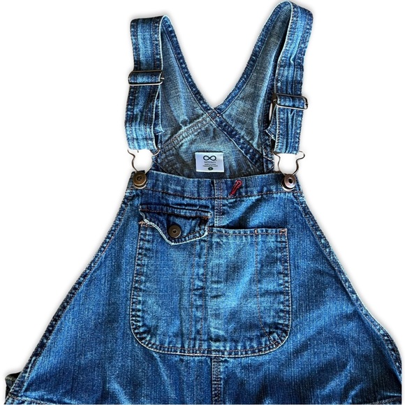 Maternity Overalls Soft & Comfy Size Small Petite Blue Denim Adjustable - Picture 2 of 3